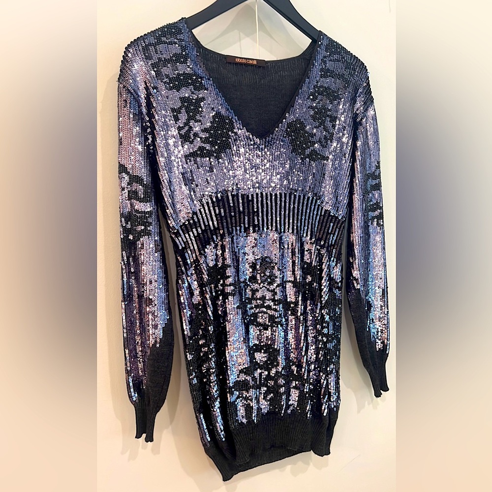 Roberto Cavalli Sequined Sweater